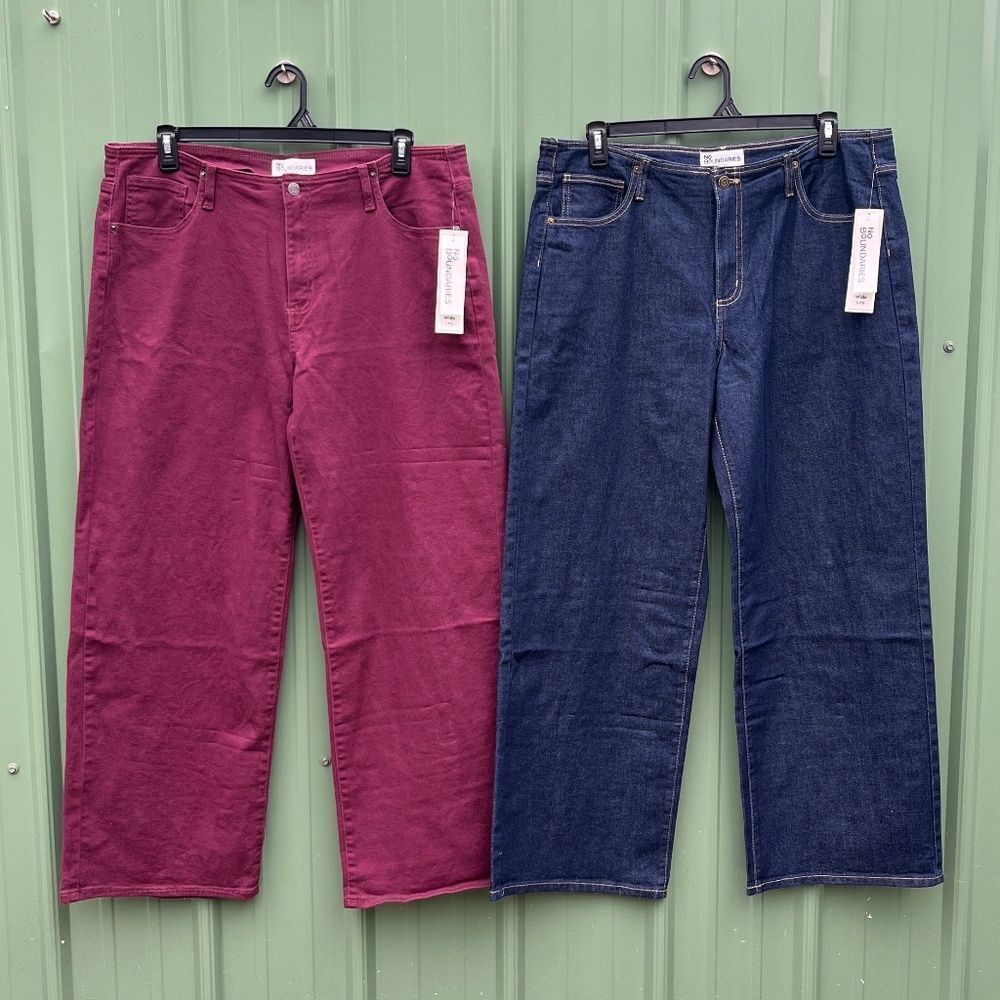 Denim Baggy Wide Leg Jeans Pants 2-Pack Size XL 16-18